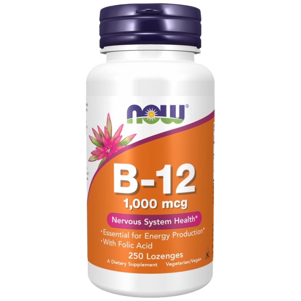 Vitamin B-12 1000 mcg | s folno kislino - 250 podjezičnih tablet