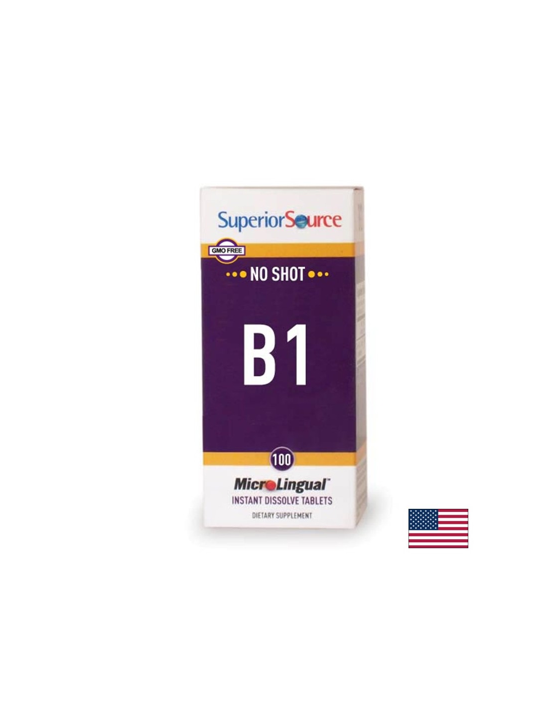Vitamin B1 (tiamin monitrat) - Živčni sistem in zdravje srca in ožilja, 100 mg x 100 podjezičnih tablet <tc>Superior Source</tc>