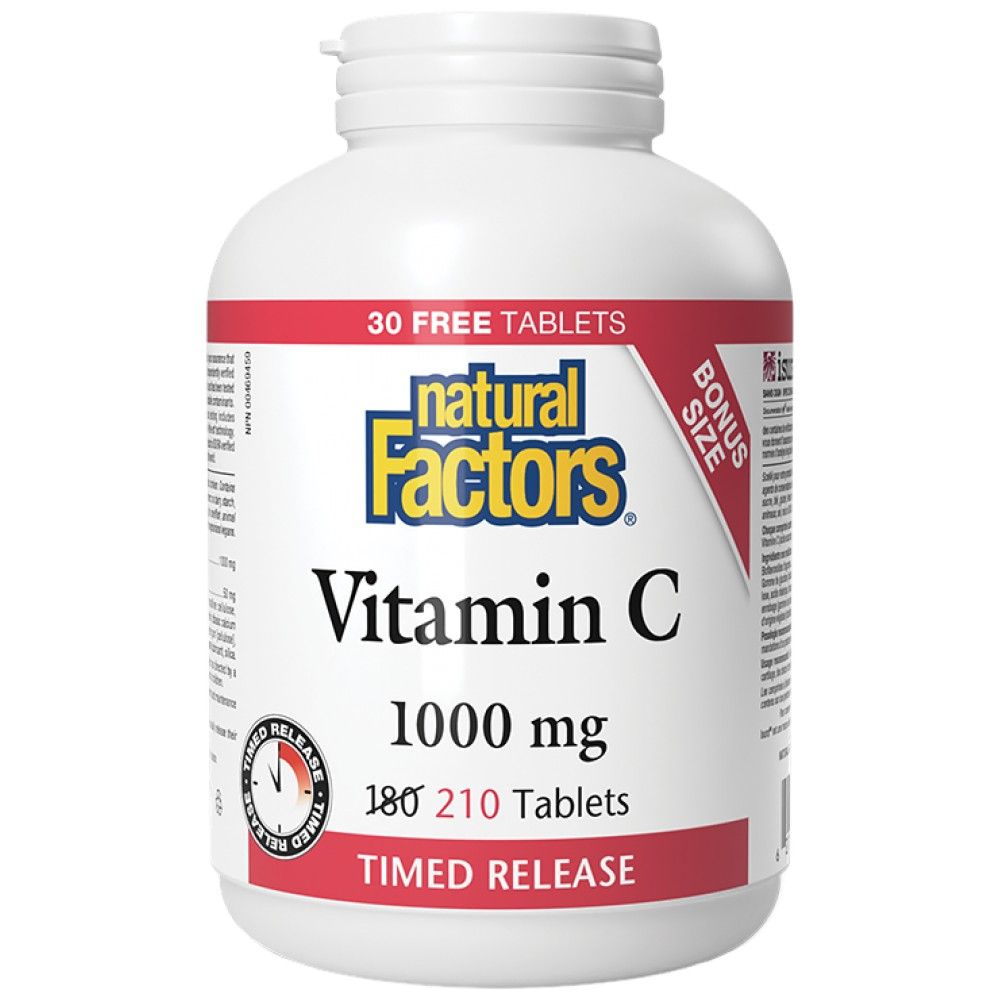 Vitamin C 1000 mg | Timed Release - 210 Tablets - Nutra Best Europe