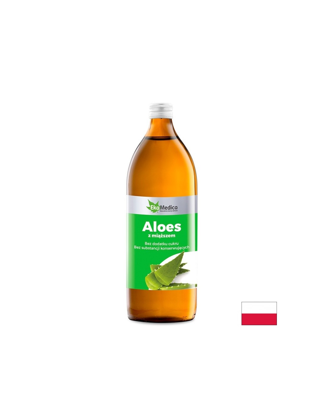 Aloe vera sok s koščki aloe, 1 l ekamedica