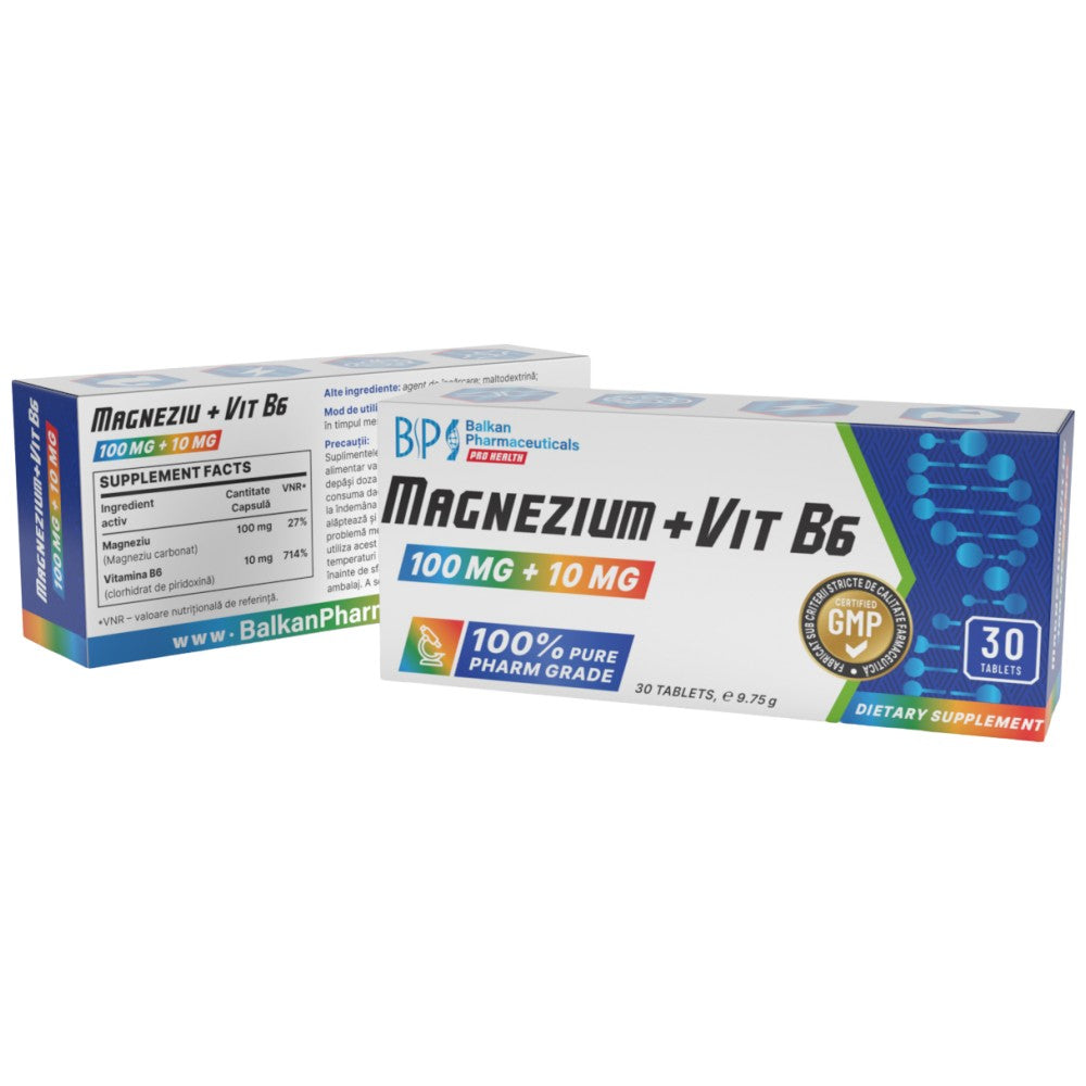 Magnezij 100 mg + vitamin B6 10 mg - 30 tablet