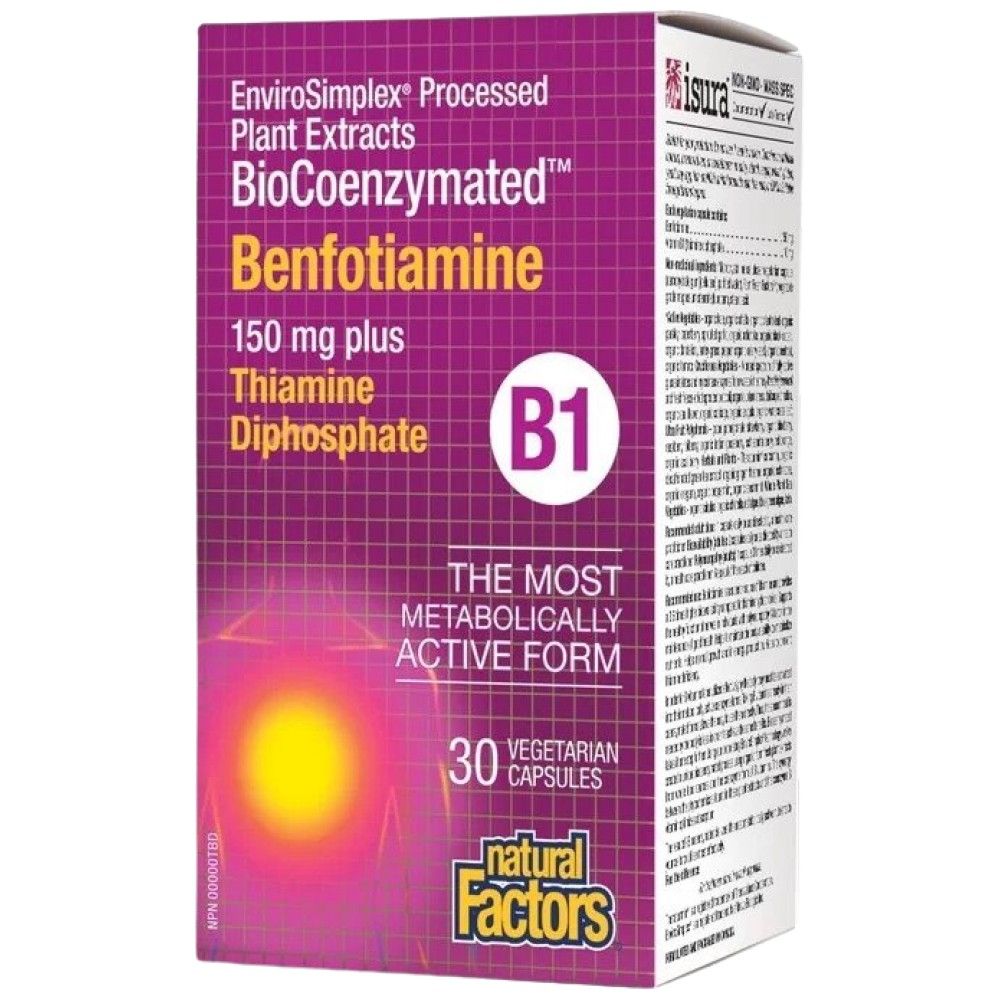Benfotiamine 150 mg | Biocoenzimated ™ - 30 kapsul