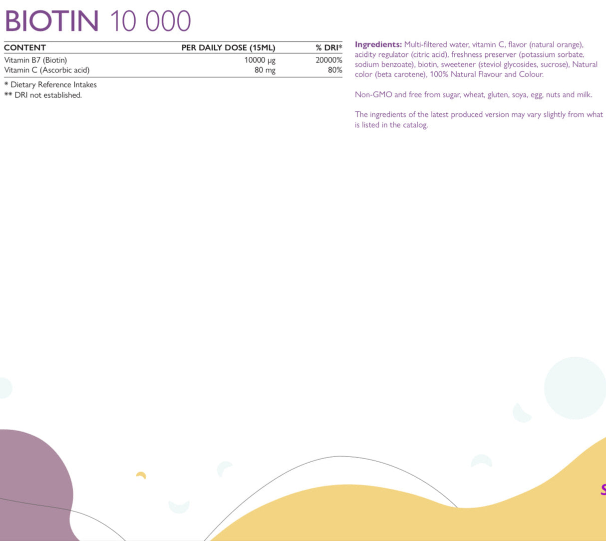 Tekoč biotin 10.000 mcg x 500 ml