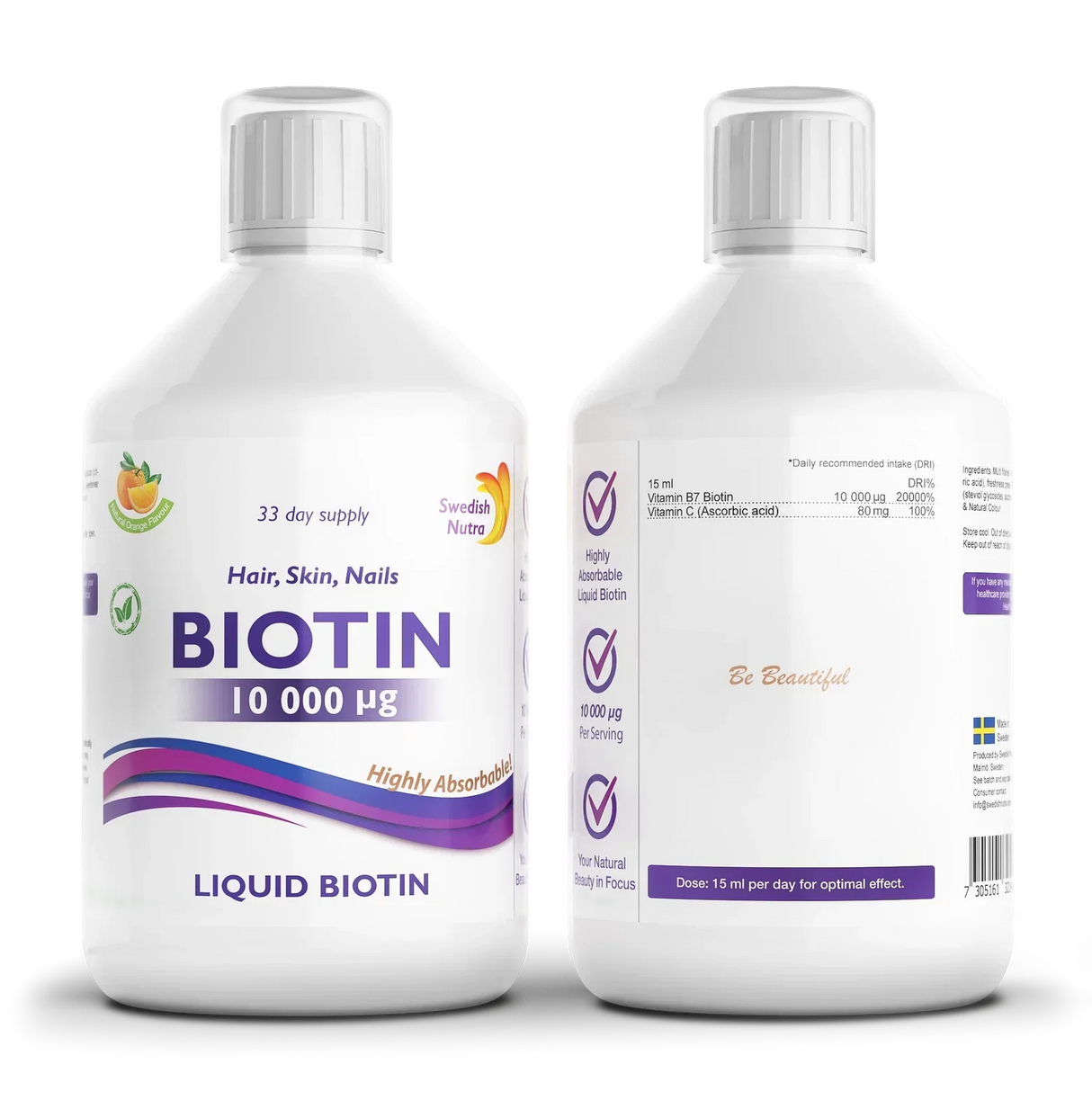 Tekoč biotin 10.000 mcg x 500 ml