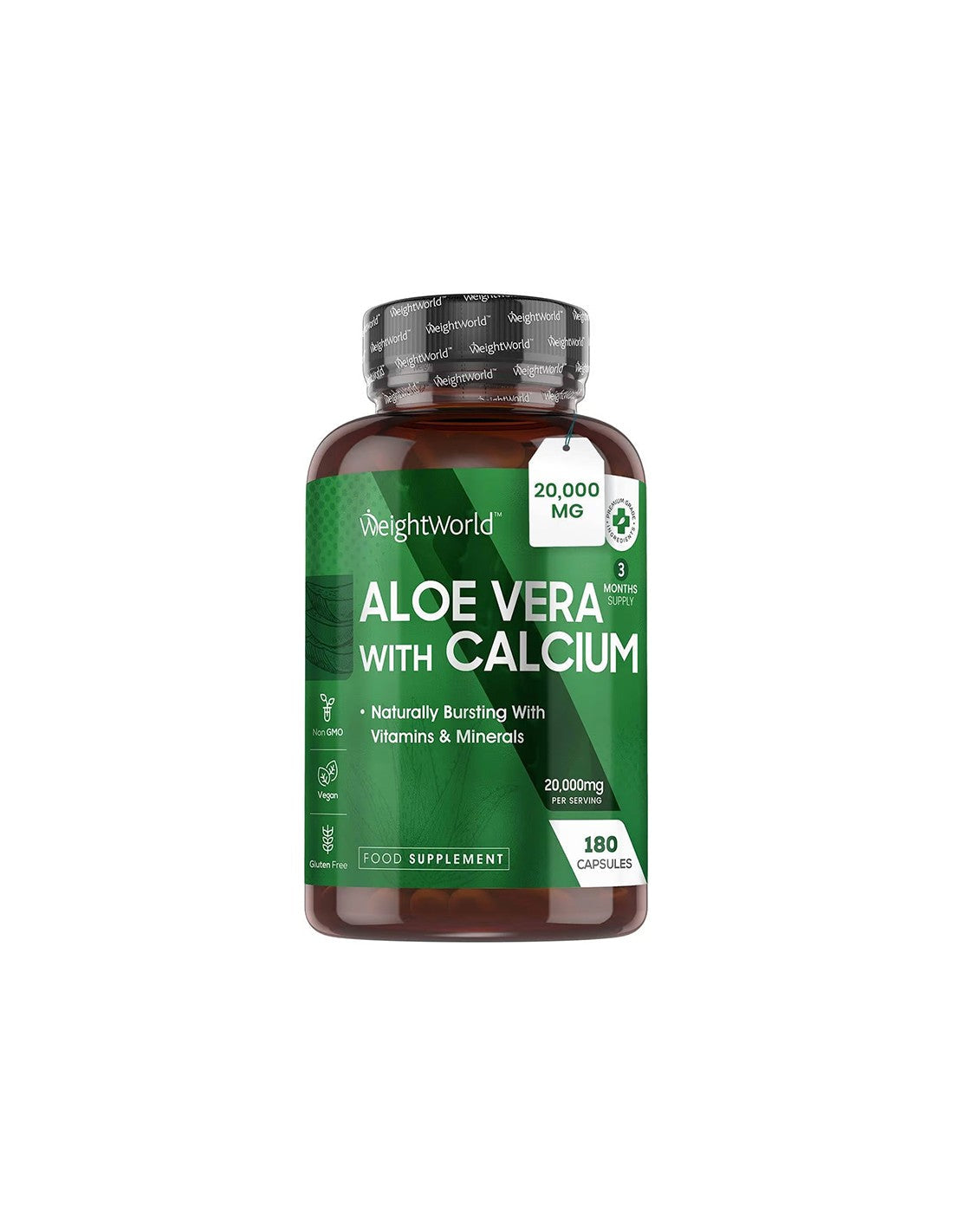 Prebavni trakt - aloe vera 10 g + kalcij 75 mg, 180 kapsul - aloe vera