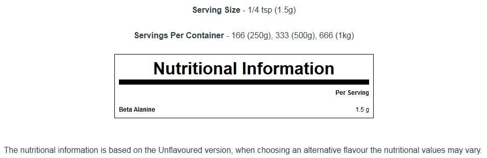 100% beta alanin aminokislina - 250 gramov