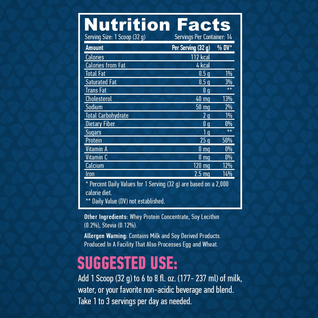 100% čista vse naravne sirotkine beljakovine / stevia - 0,454 kg