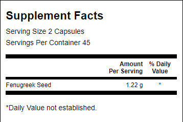 Fenugreek Seed 610 mg - 90 kapsul