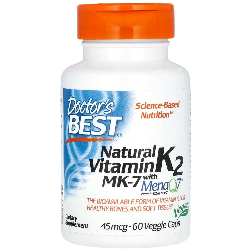 Najboljši naravni vitamin K2 MK -7 45 mcg - 60 kapsul