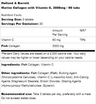 Morski kolagen z vitaminom C 3000 mg - 90 tablet