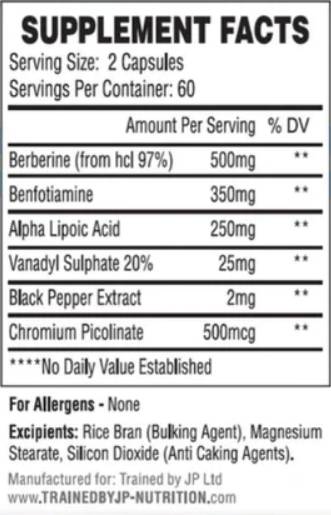In sire | z Berberinom in benfotiaminom - 120 kapsul