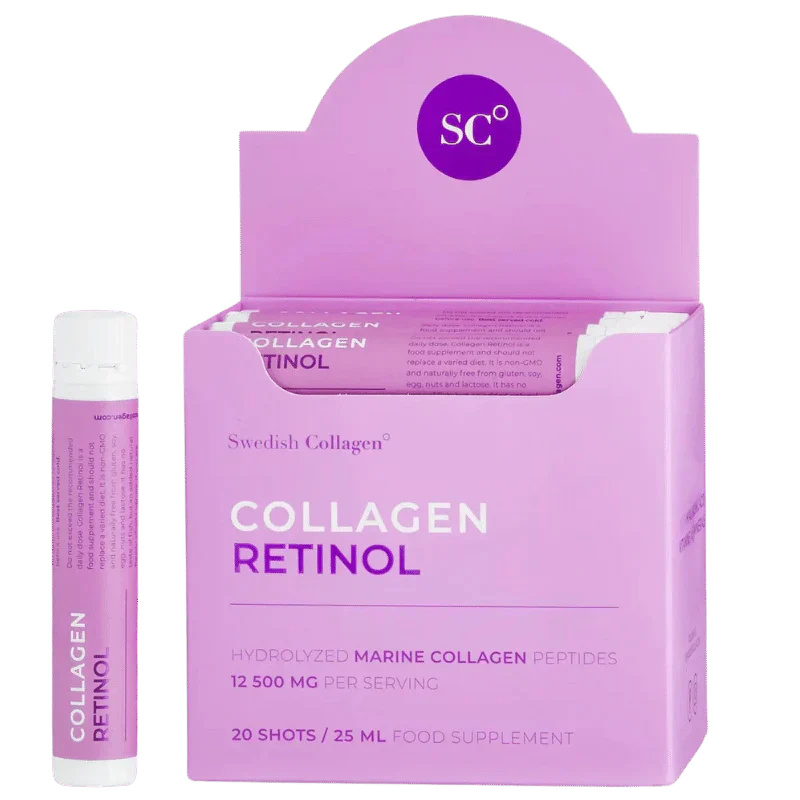 Ribji kolagen 12500 mg z retinolom, hialuronsko kislino, biotinom, MSM /20 kos x 25 ml/ <tc>Swedish Collagen</tc>