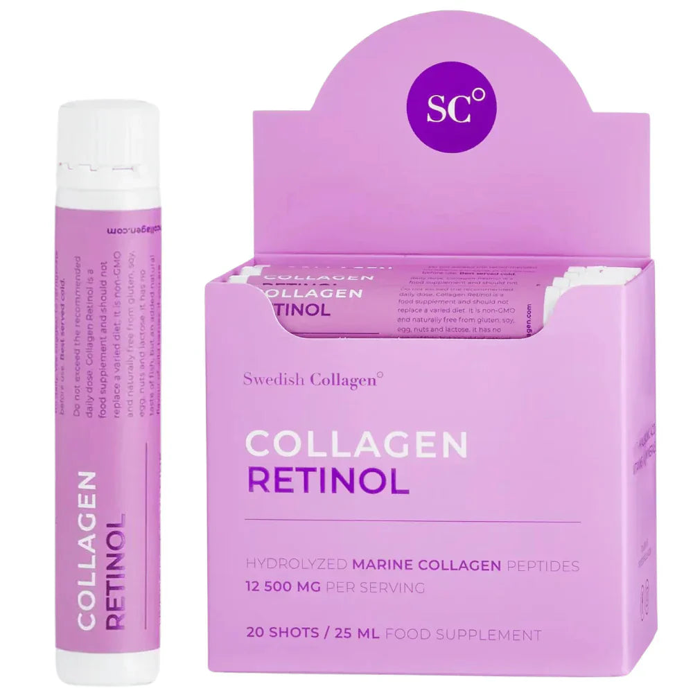 Ribji kolagen 12500 mg z retinolom, hialuronsko kislino, biotinom, MSM /20 kos x 25 ml/ <tc>Swedish Collagen</tc>