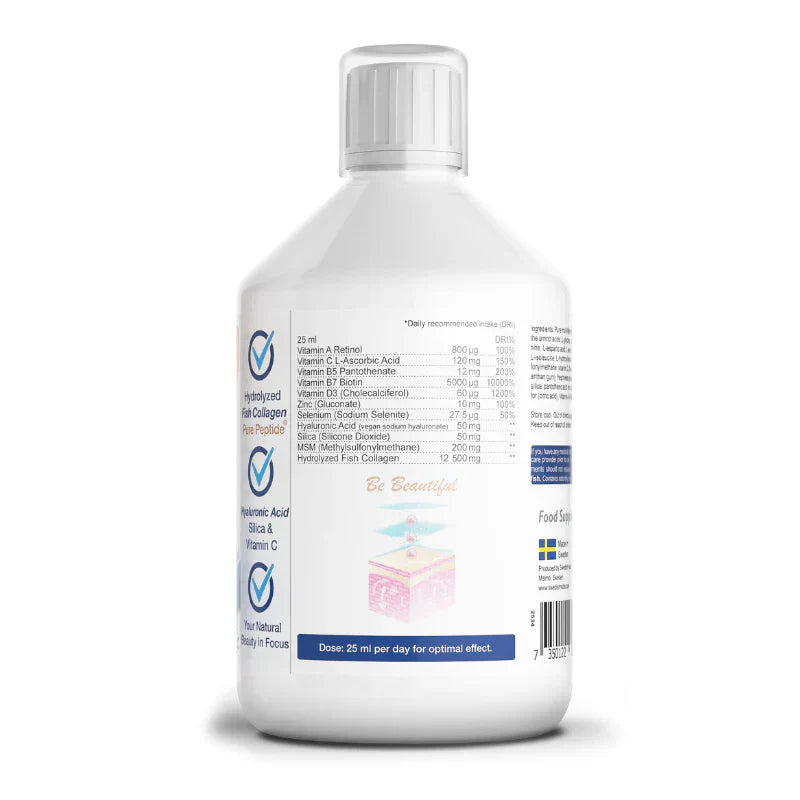 Ribji kolagen 12500 mg zlati retinol 500 ml Swedish Nutra