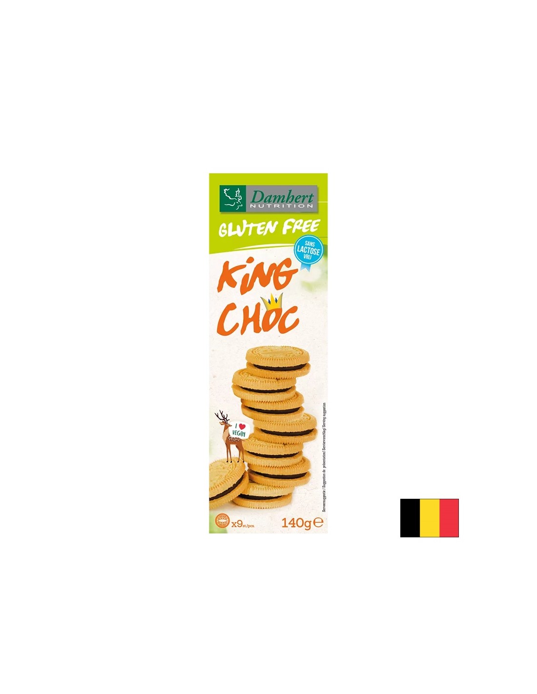 Piškotki brez glutena s čokoladno smetano, 140 g