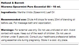 Miaroma Spearmint | Čisto eterično olje - 10 ml