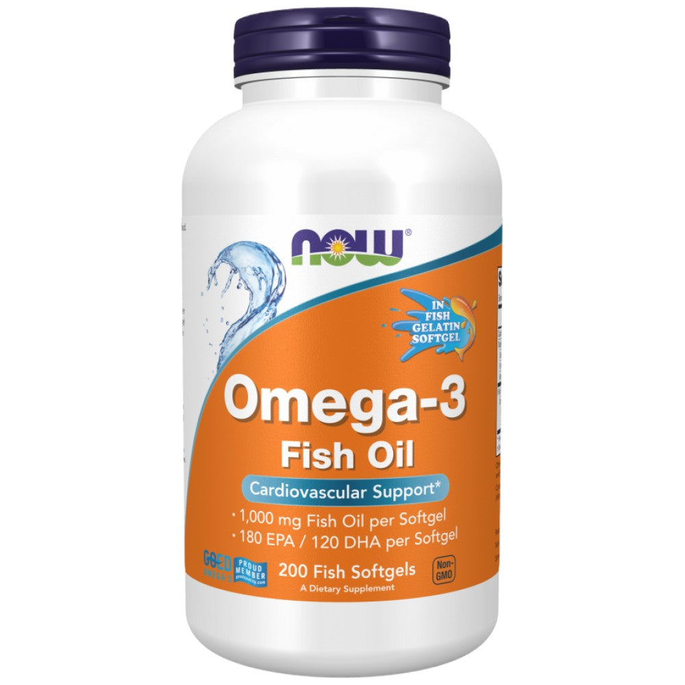 Omega 3 1000 mg | Ribje želatinske mehke sofgels - 200 gel kapsul