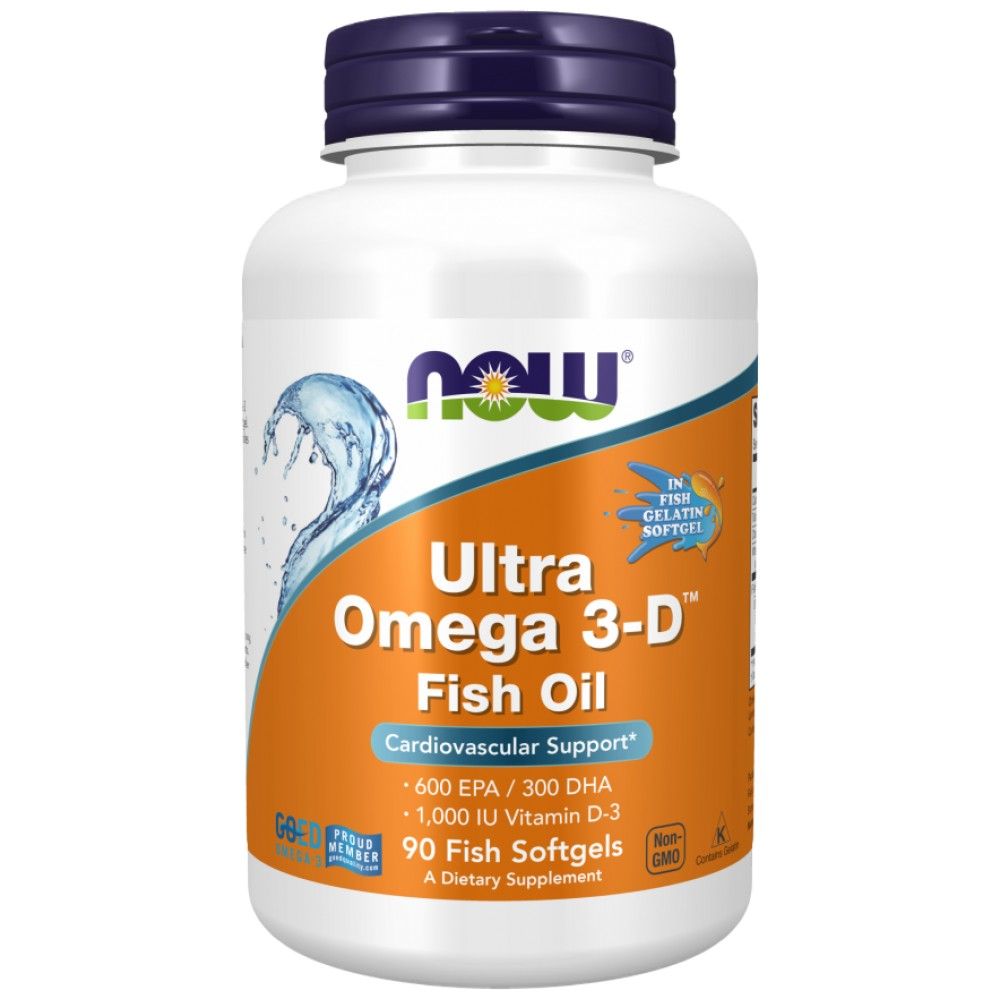 Ultra omega 3-D z vitaminom D-3-90 gel kapsul