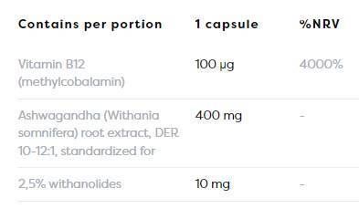 Ashwagandha dodatnih 400 mg - 180 kapsul