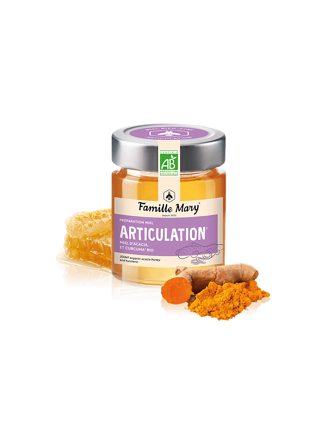 Bee Acacia Honey + organska kurkuma, 170 g