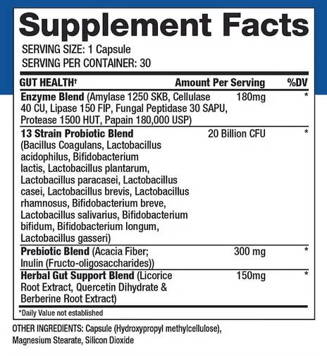 Proven Gut Health | Digestion & Food Utilization - 30 капсули - Feel You