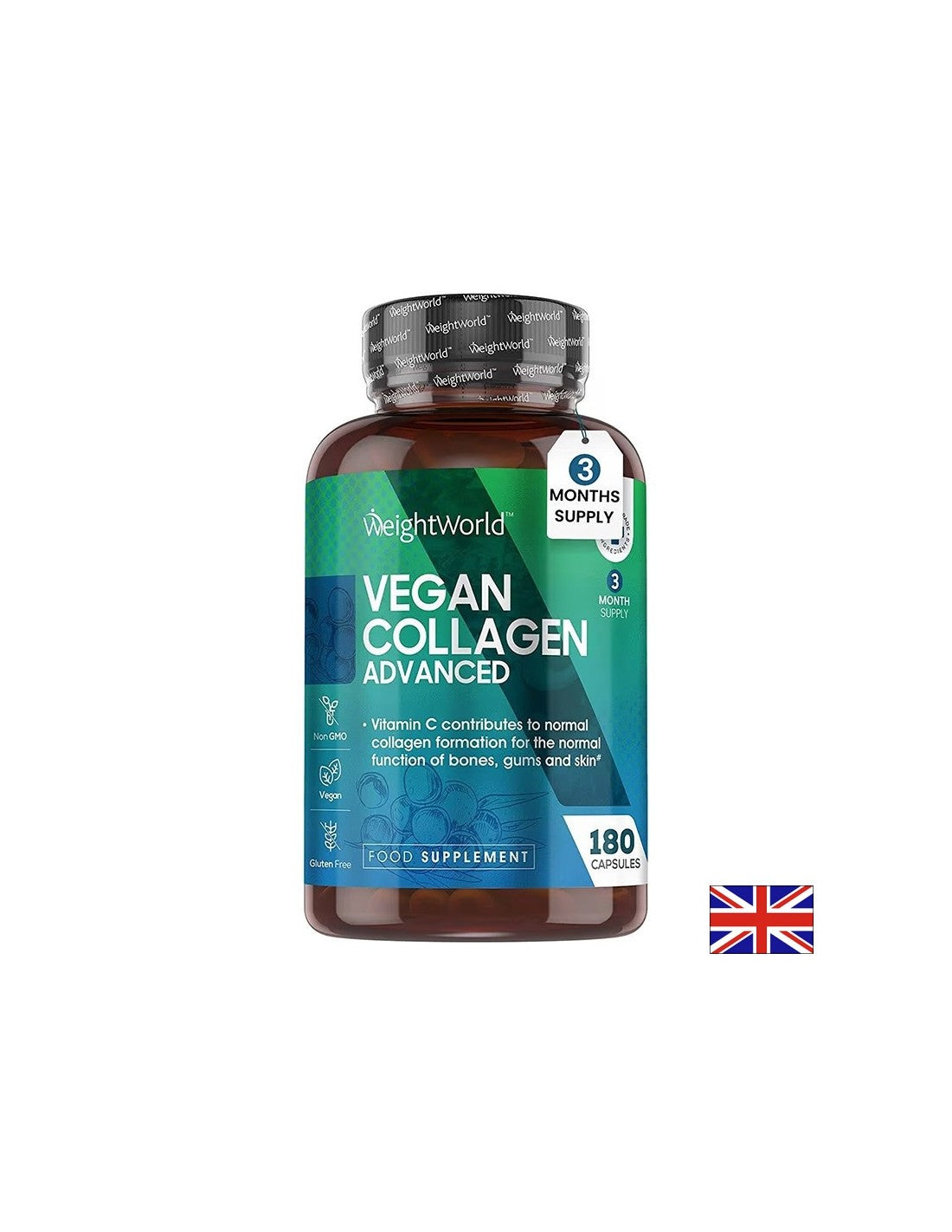 Čudovita koža, zdravi sklepi - veganski kolagen, 180 kapsul - veganski kolagen