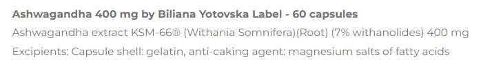 Ashwagandha 400 mg | KSM -66® - 60 kapsul