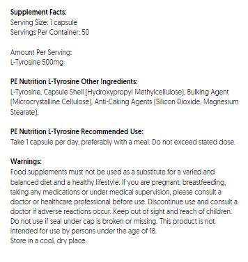 PE prehrana | L -tirozin 500 mg - 50 kapsul