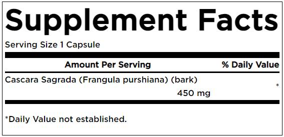 Cascara Sagrada 450 mg 100 kapsul
