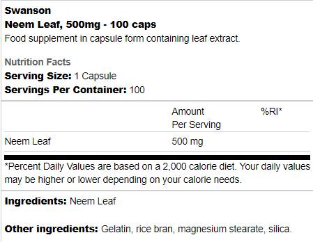 Neem list 500 mg 100 kapsul