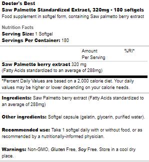 Najboljša žaga Palmetto 320 mg - 180 gel kapsul