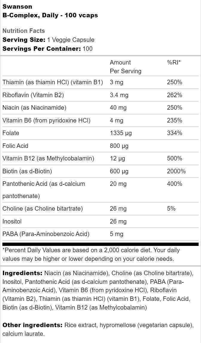 B-kompleks dnevno 100 kapsul