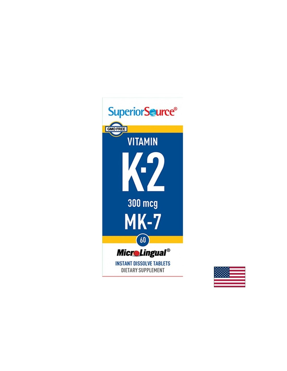 Kosti in kardiovaskularni sistem - vitamin K2 (MK -7), 300 µg x 60 Sublinglual tablete