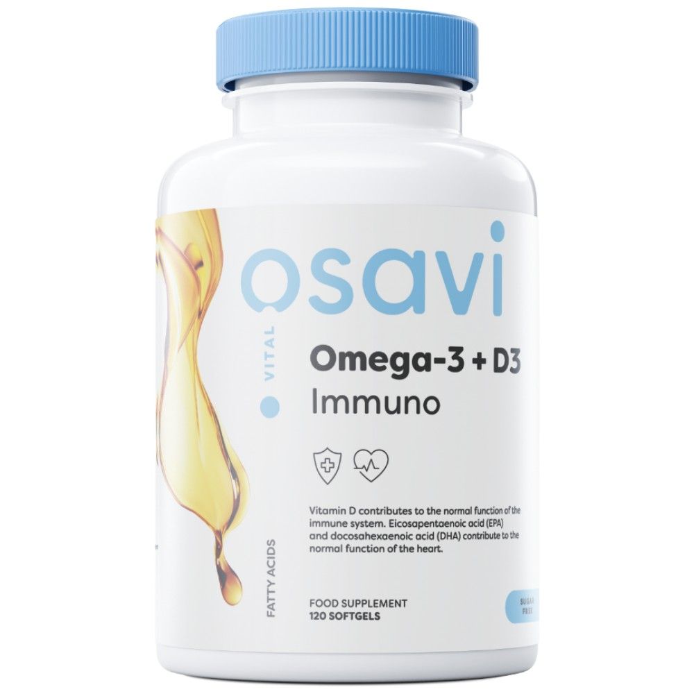 Omega -3 + D3 imuno - 120 gel kapsul