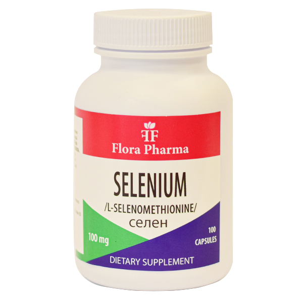 Selenium 200 mcg / 100 kapsul, 50 odmerkov / Flora Farma