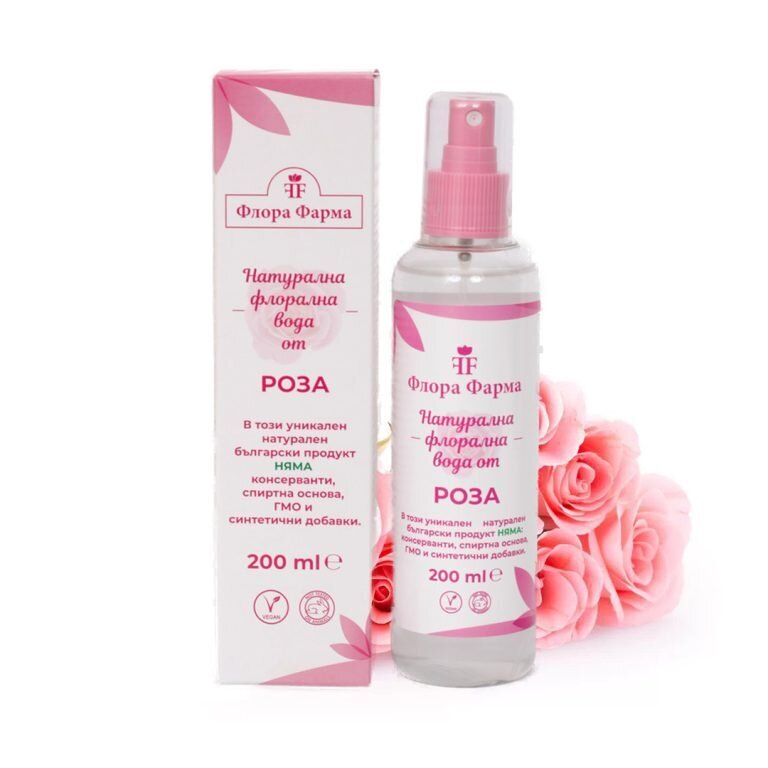 Naravna cvetna voda rož - 200 ml Flora Pharma
