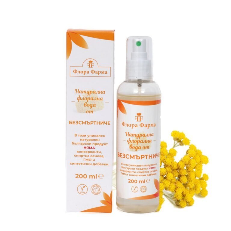 Naravna cvetna voda iz Immortelle - 200 ml flora farma