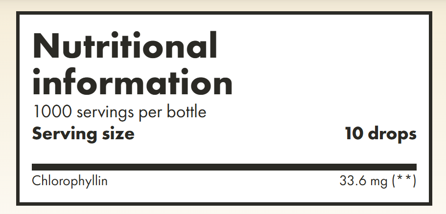 Klorophyll Alpha Foods Nemčija (50 ml)