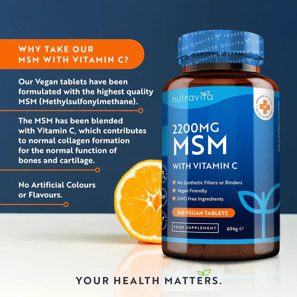 MSM 2200 mg (kosti in sklepi) - 365 tablet