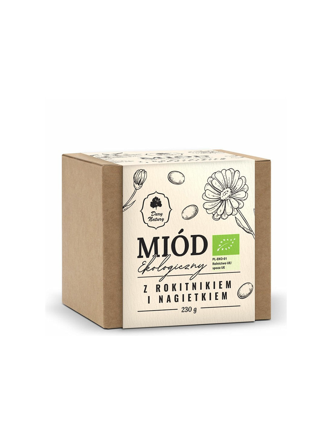 Čebelji med s sadjem morja in biološkim biološkim življenjem, 230 g