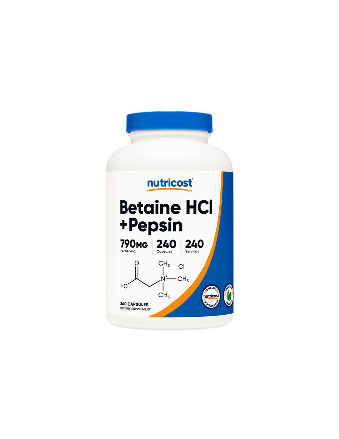 Prebava - betain hidroklorid + pepsin, 240 <tc>Nutricost</tc> Kapsule