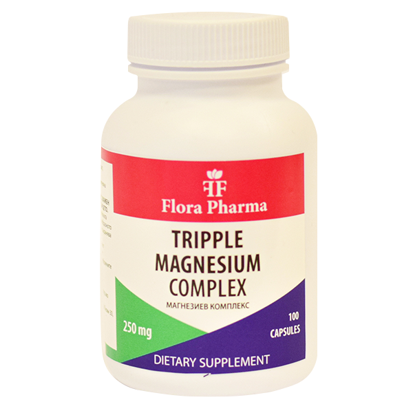 Magnezijev kompleks 250 mg / 100 kapsul, 100 odmerkov / flora farma
