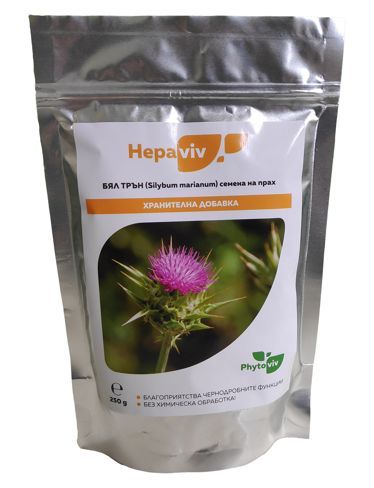 Za zdrava črna pljuča / beli badelj v prahu 250 g (silimarin) - <tc>Hepaviv</tc>