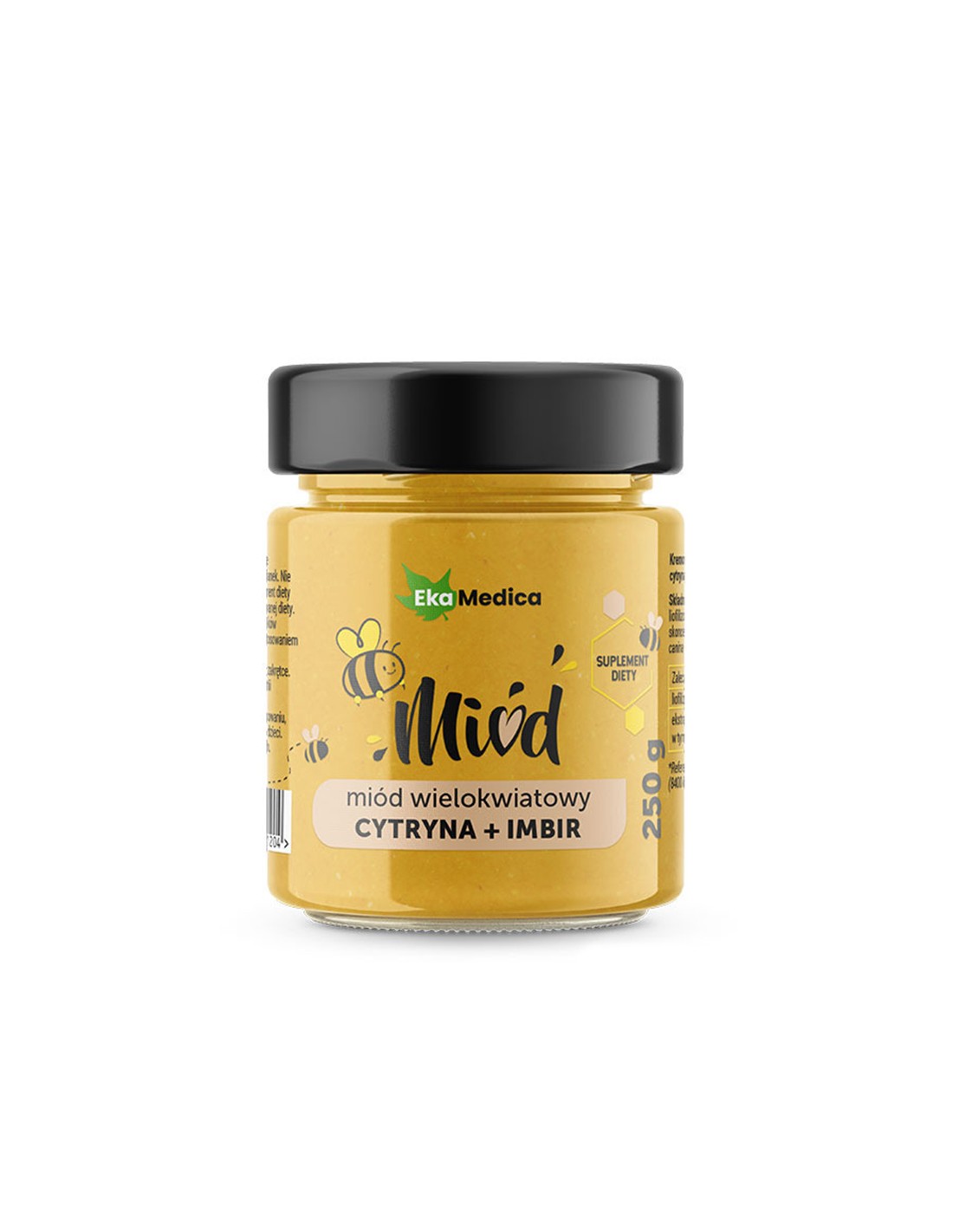 Večbarvni med z limono, ingverjem in naravnim vitaminom C, 250 g Ekamedica