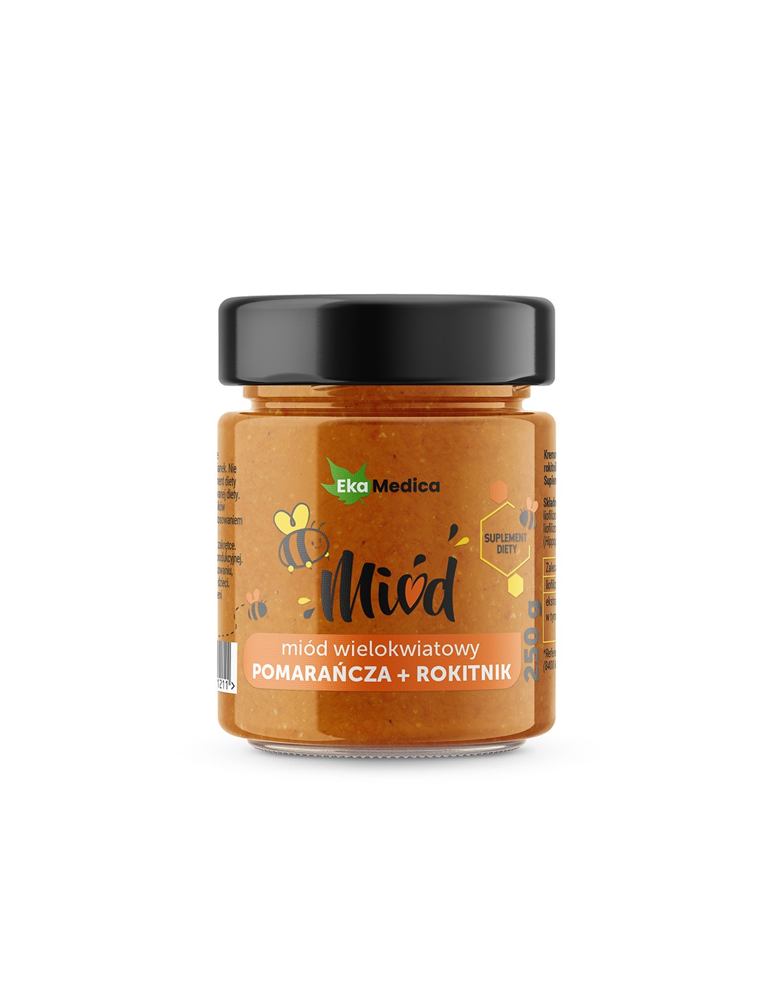Večbarvni med z oranžno in morsko buckthorn, 250 g