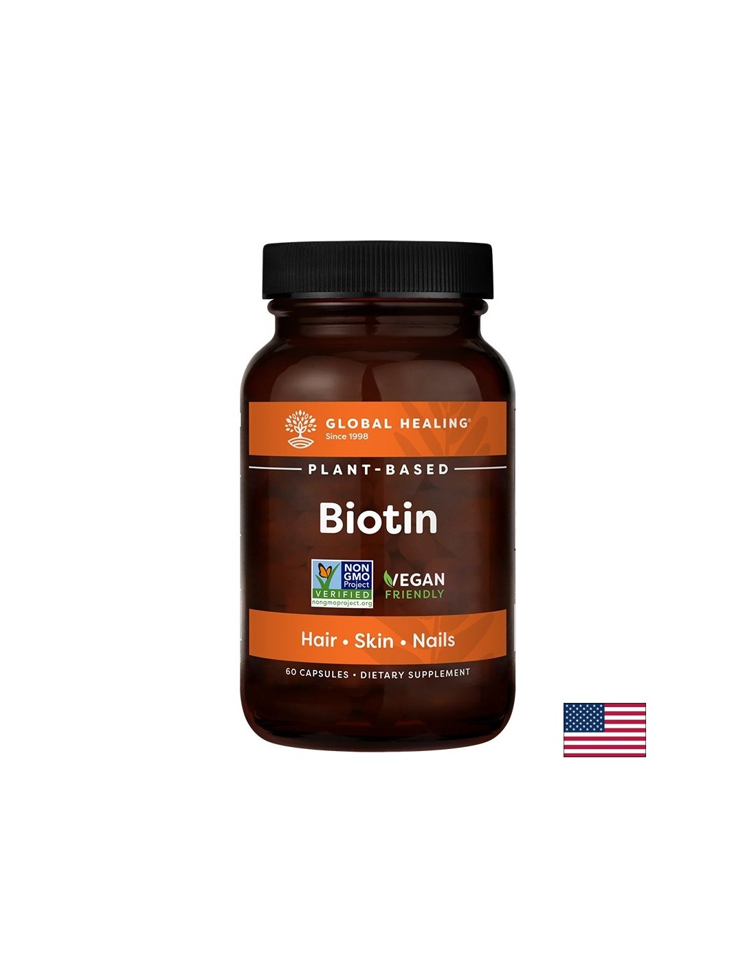 Lasje, koža, nohti - biotin, 2500 µg x 60 kapsul