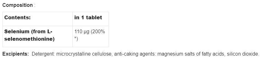 Selen 100 mcg - 120 tablet