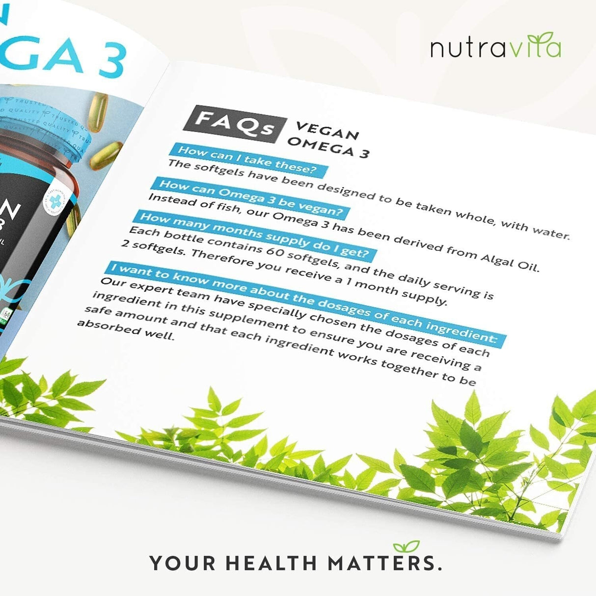Veganska omega 3 - 2000 mg /60 veganskih kapsul gela /