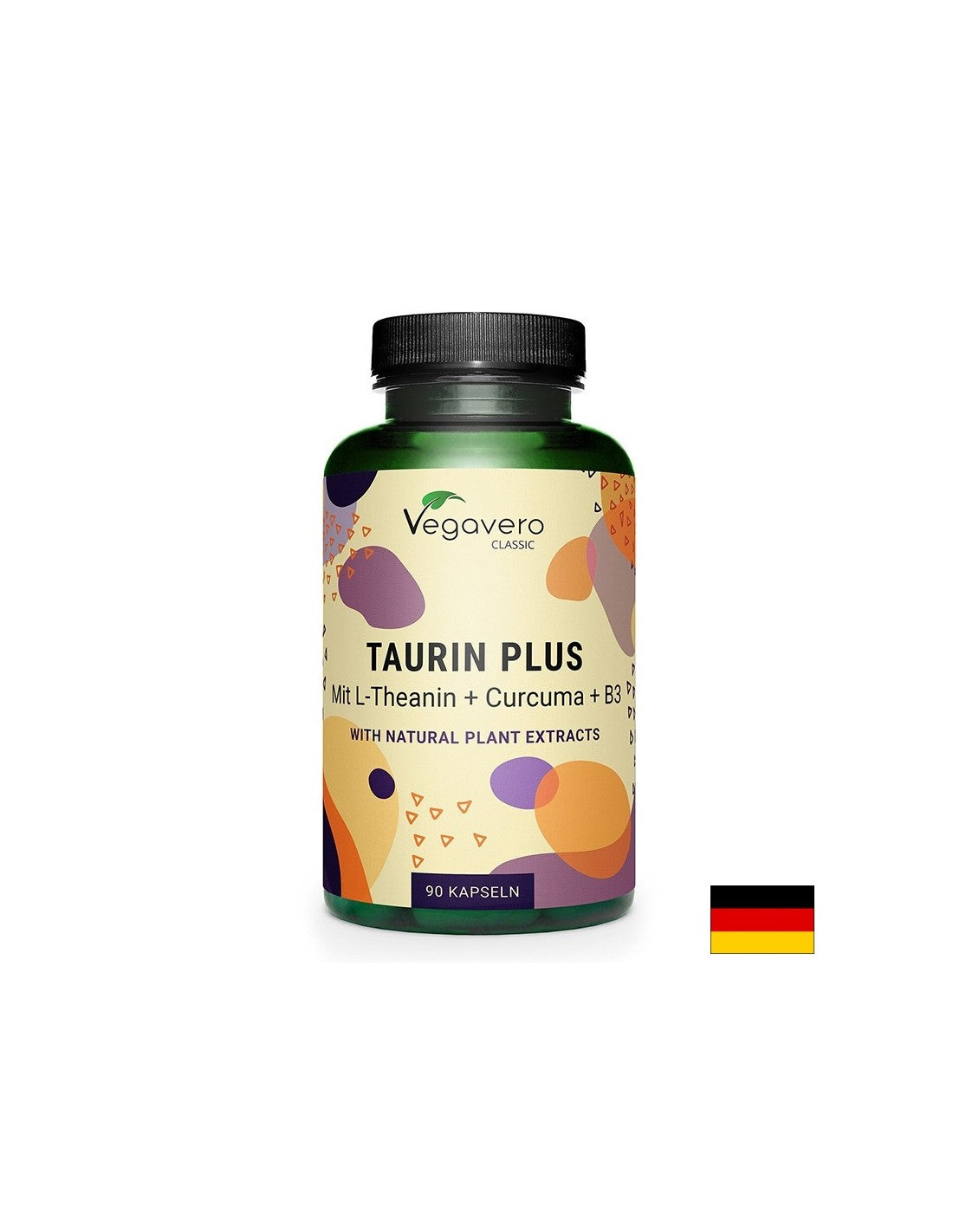 Proti stresu in utrujenosti - tavrin + L -teaninski, kurkuma in vitamin B3, 90 kapsul