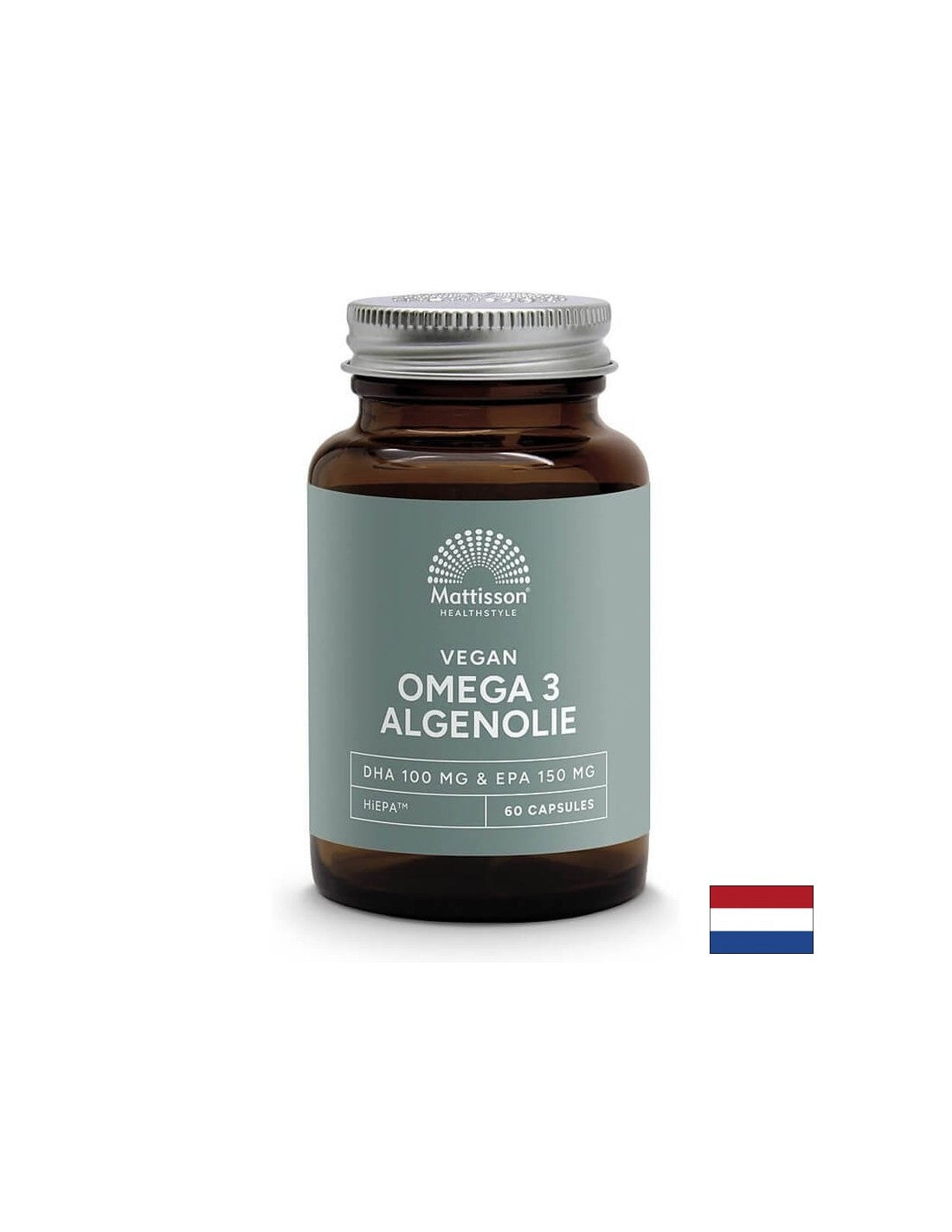 Veganska omega -3 iz alg - Podpora za delovanje srca in možganov, EPA 150 mg, DHA 100 mg, 60 kapsul